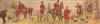ANONYMOUS. [FOX HUNTING SCENE.] Group of 7 decorative panels. Each approximately 14x60 inches.